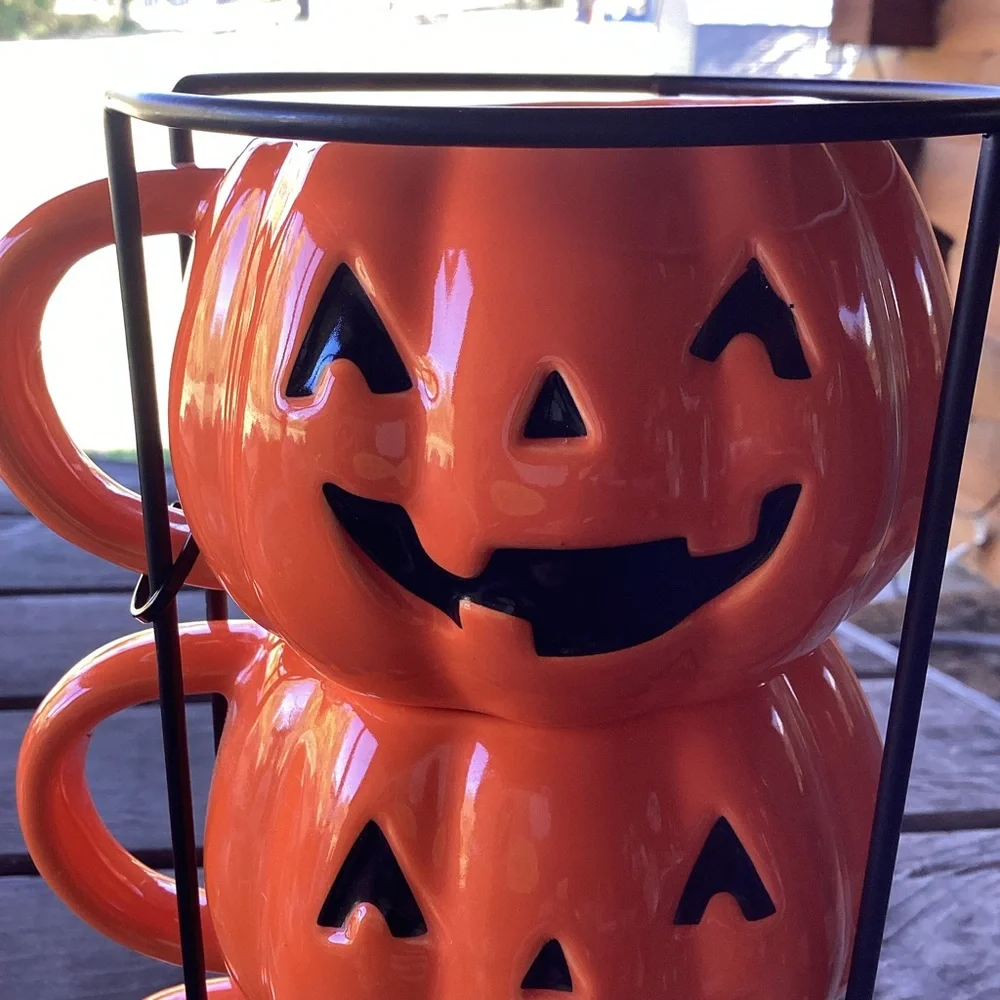 Celebrate! Halloween Stacking Mugs in a Rack - set of 4